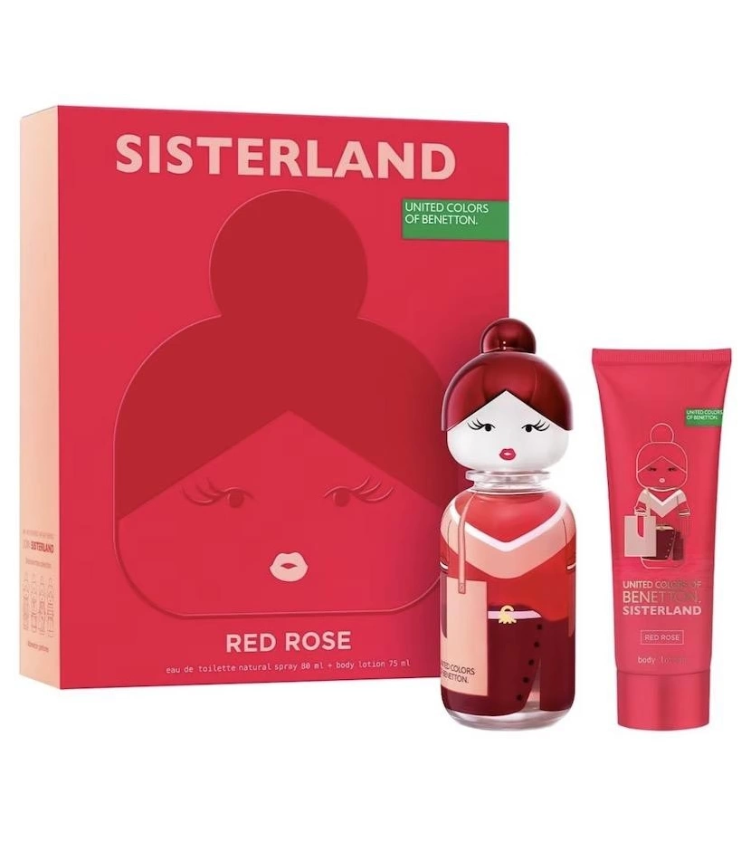 ESTUCHE BENETTON SISTERLAND RED ROSE X 2 PZ