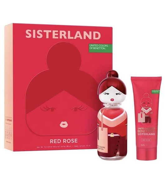 ESTUCHE BENETTON SISTERLAND RED ROSE X 2 PZ